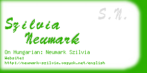 szilvia neumark business card